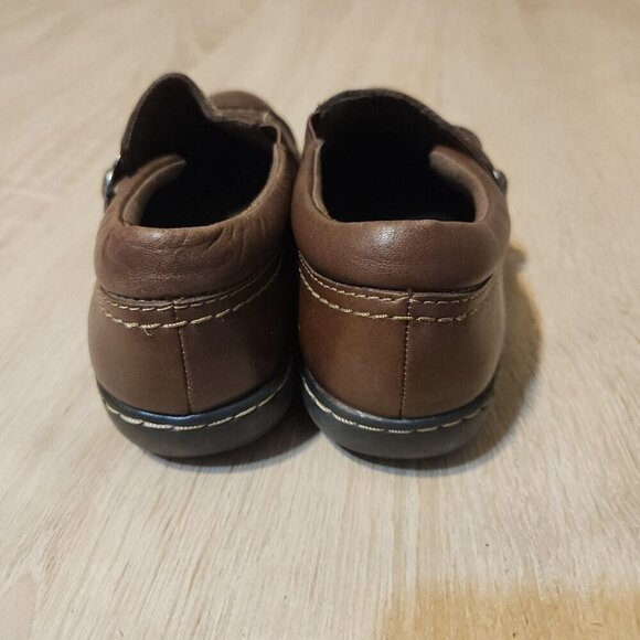 Clarks Collection Shoes Womens 6.5 Ashland Loafer Slip On Shoes Leather Brown - Picture 4 of 8